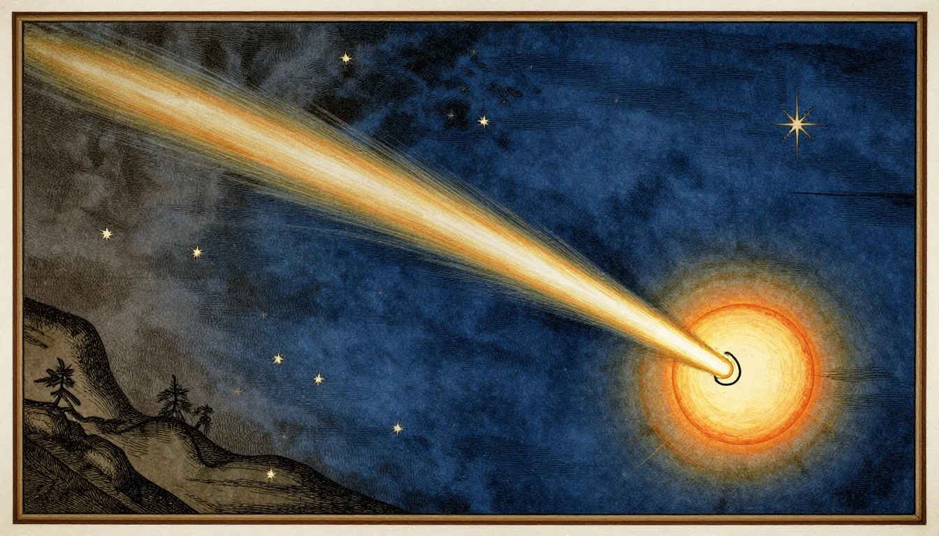 Peter Apian's early observations of comet tails pointing away from the Sun