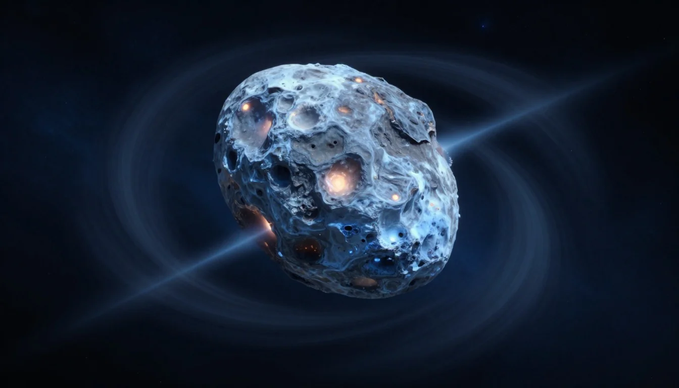 Rapidly rotating comet nucleus with pinwheel jet pattern